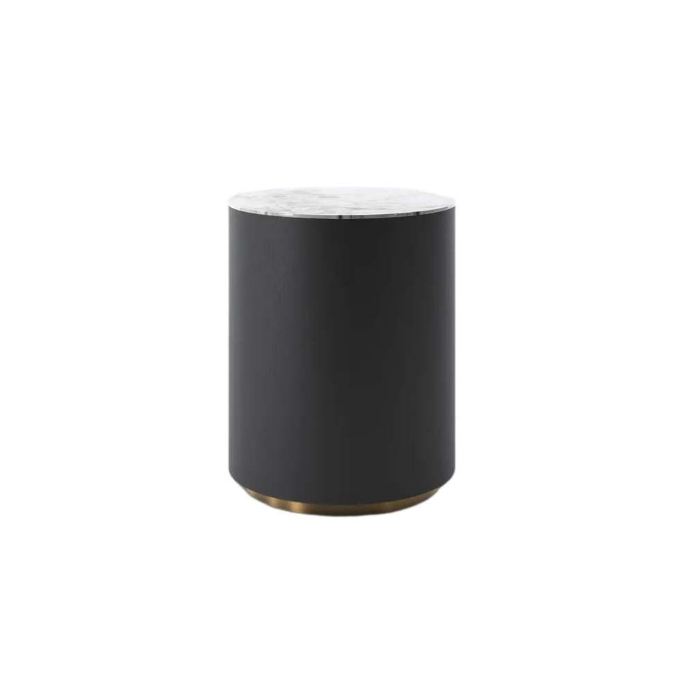 Round Black Side Table