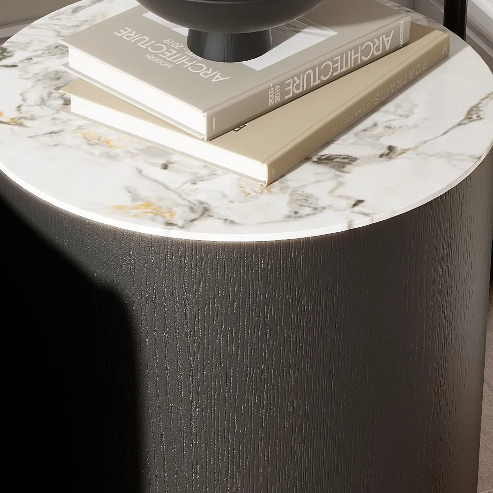 Round Black Side Table