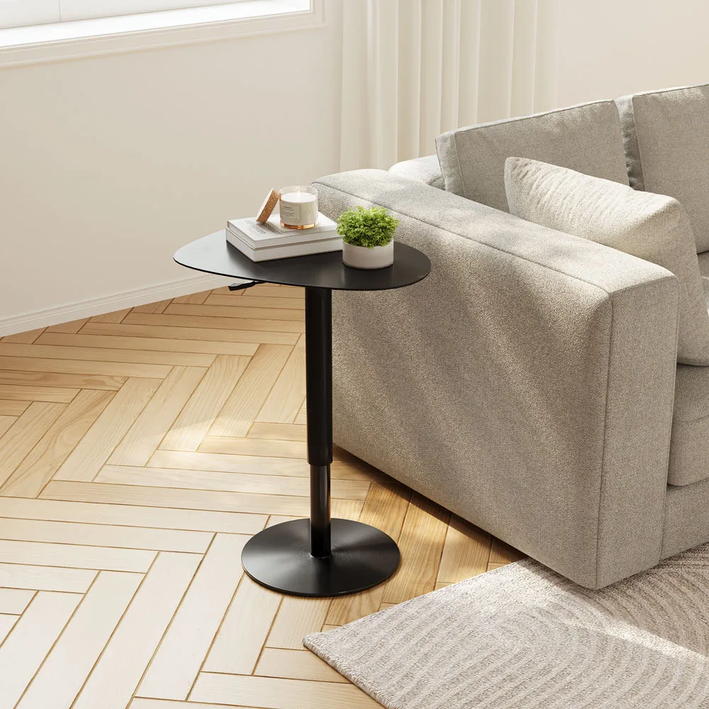 2026050607293Adjustable Height Modern Side Table with Matte Rock Top161 Adjustable Height Modern Side Table with Matte Rock Top