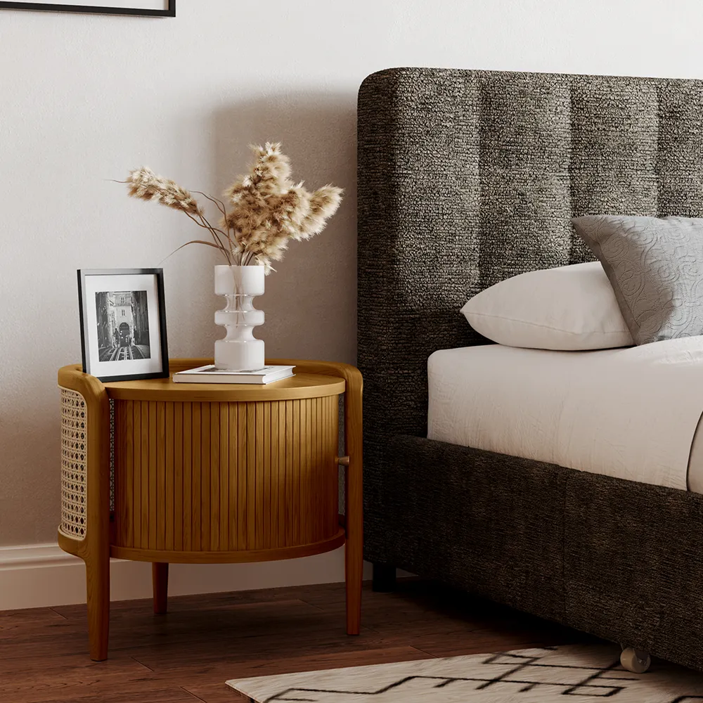 Rattan Side Table with Storage Rattan Side Table with Storage