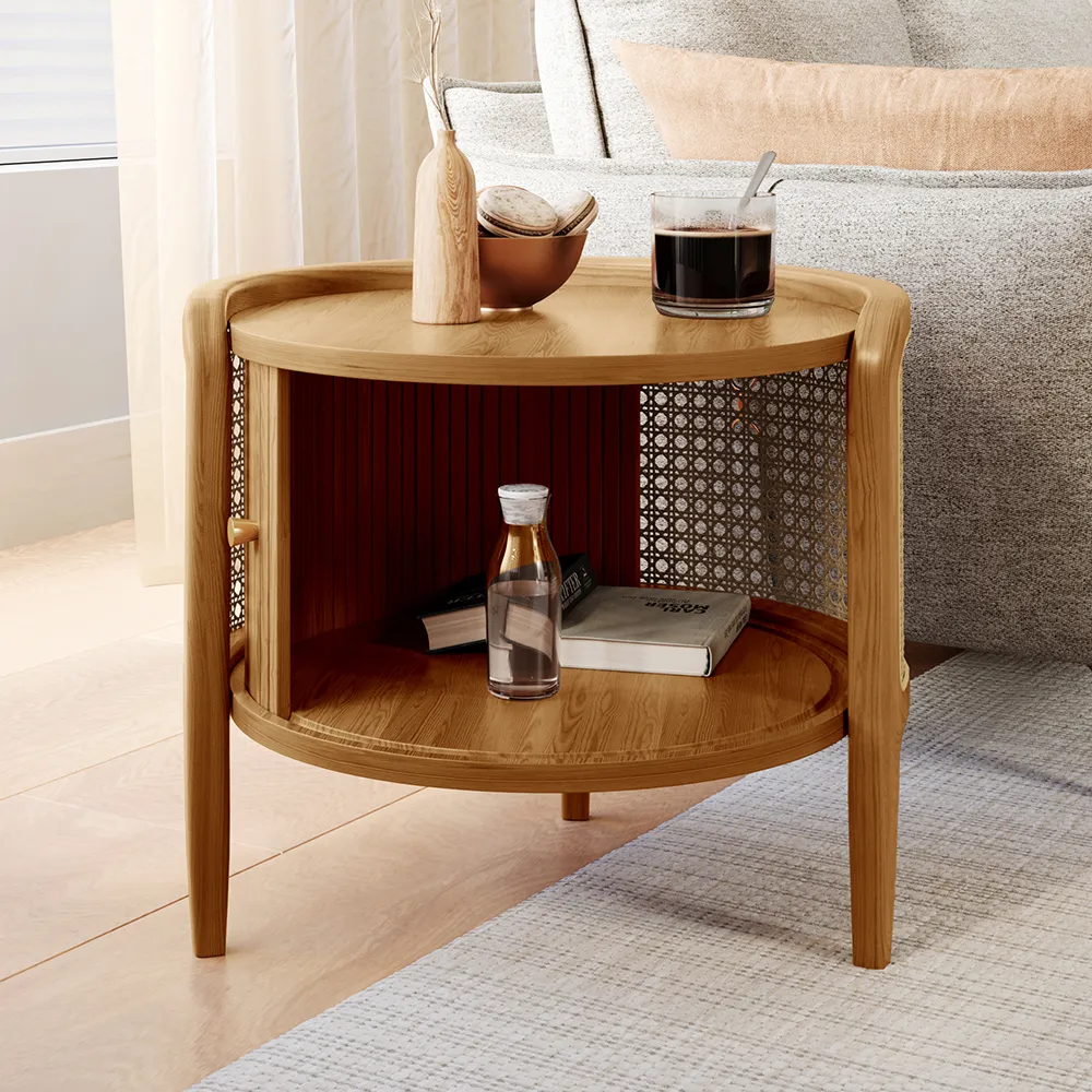 Rattan Side Table with Storage Rattan Side Table with Storage