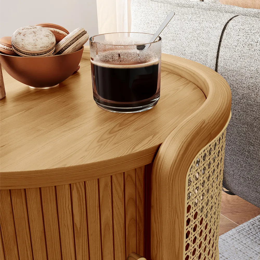 Rattan Side Table with Storage Rattan Side Table with Storage