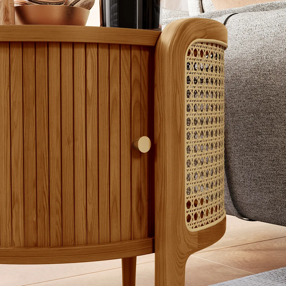Rattan Side Table with Storage Rattan Side Table with Storage
