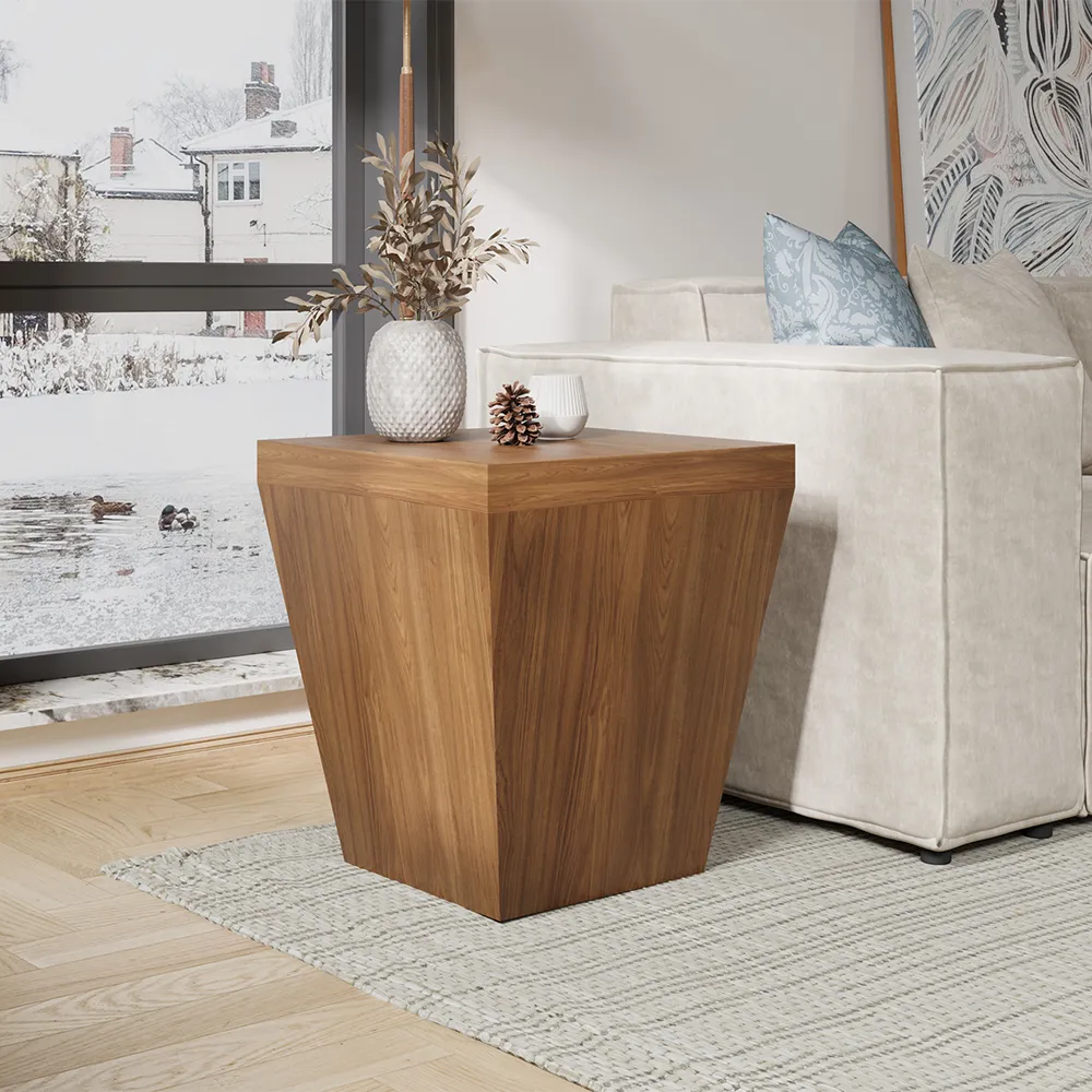 Walnut Veneer Side Table