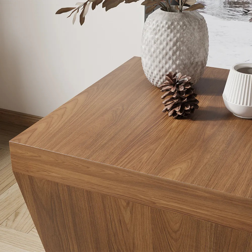 Walnut Veneer Side Table