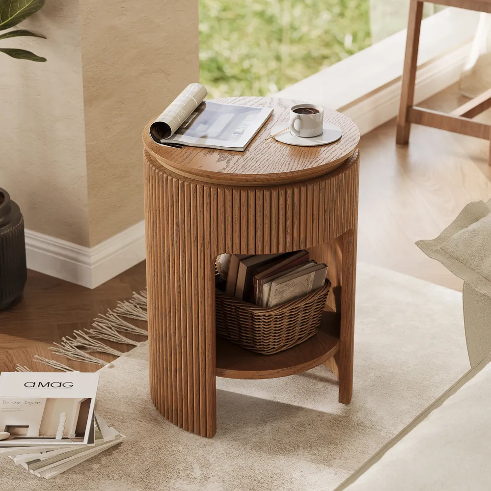 Mid-Century Modern Storage Side Table