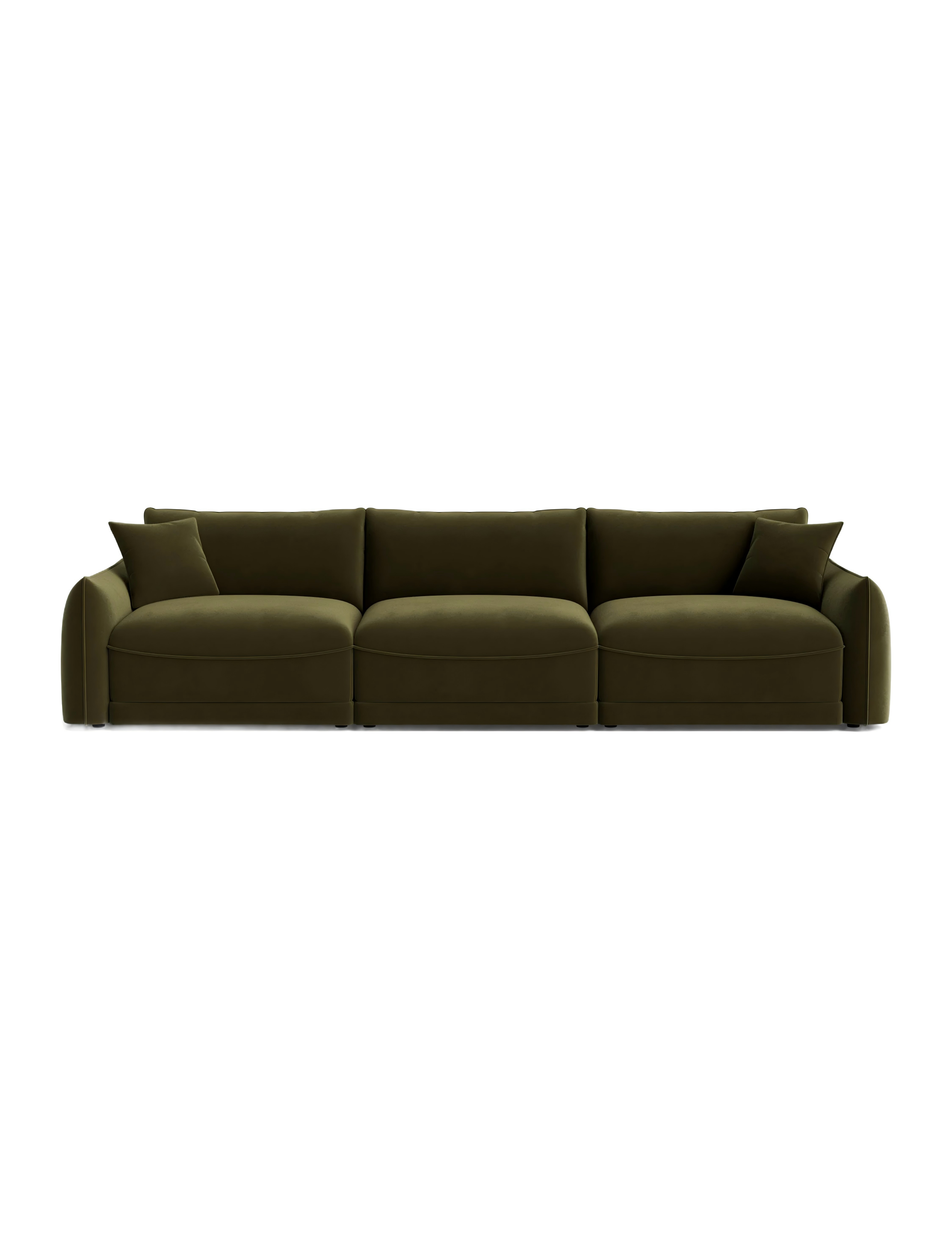 3-Piece Velvet Modular Sofa 3-seater Velvet Modular Sofa