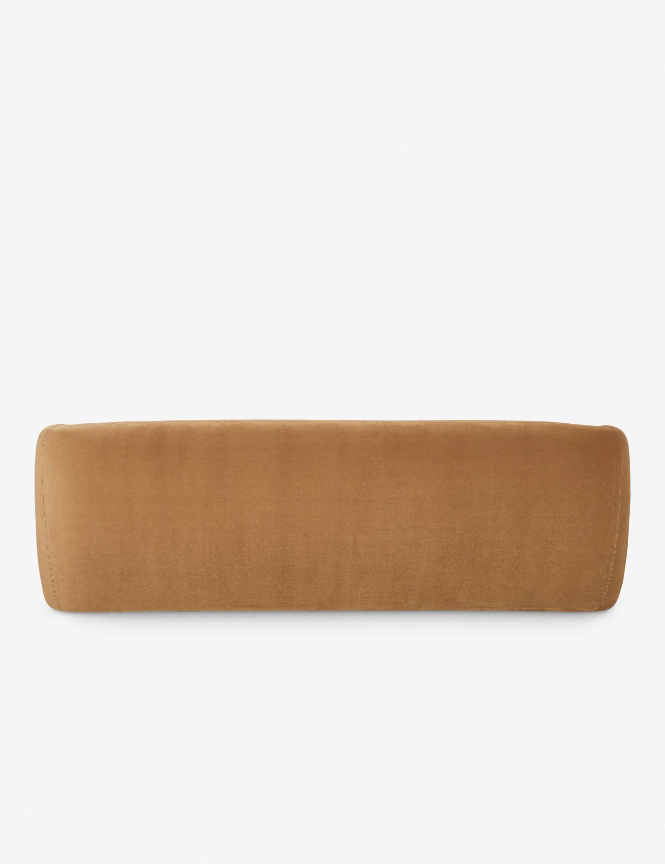 Three-Seater Orange Velvet Sofa Three-Seater Orange Velvet Sofa