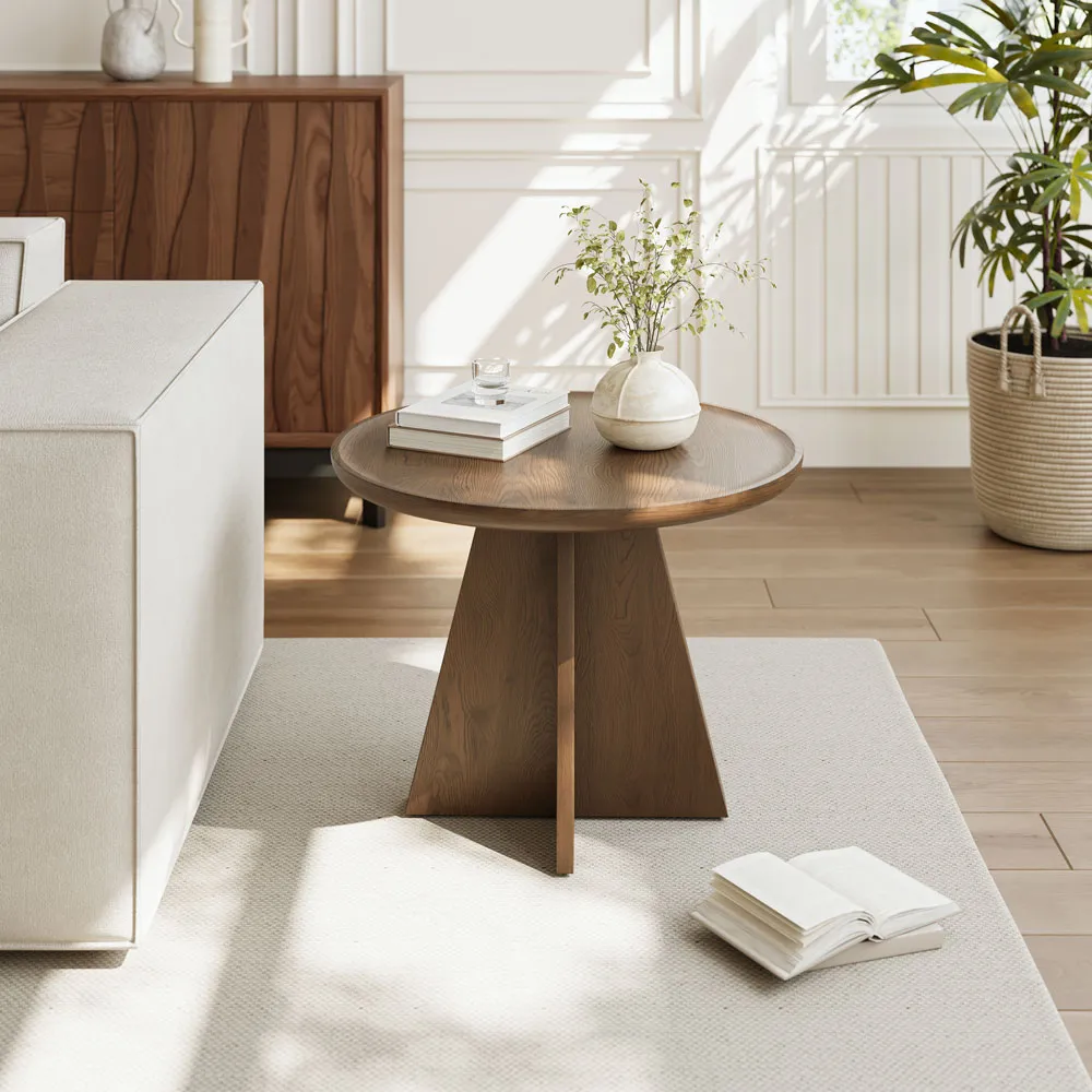 Walnut Round Side Table Walnut Round Side Table