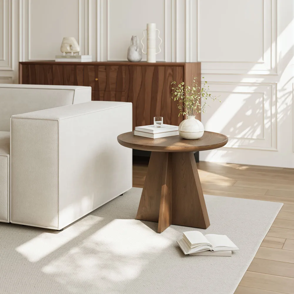 Walnut Round Side Table Walnut Round Side Table