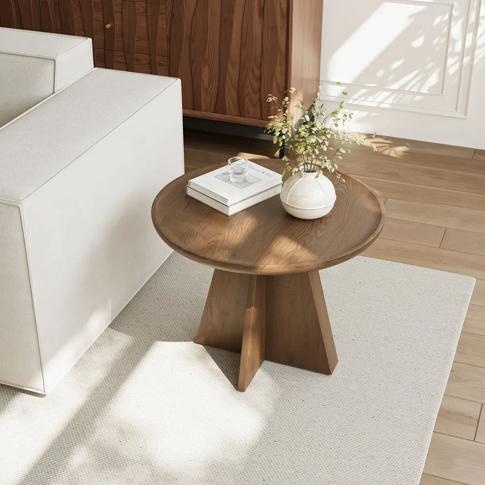 Walnut Round Side Table Walnut Round Side Table