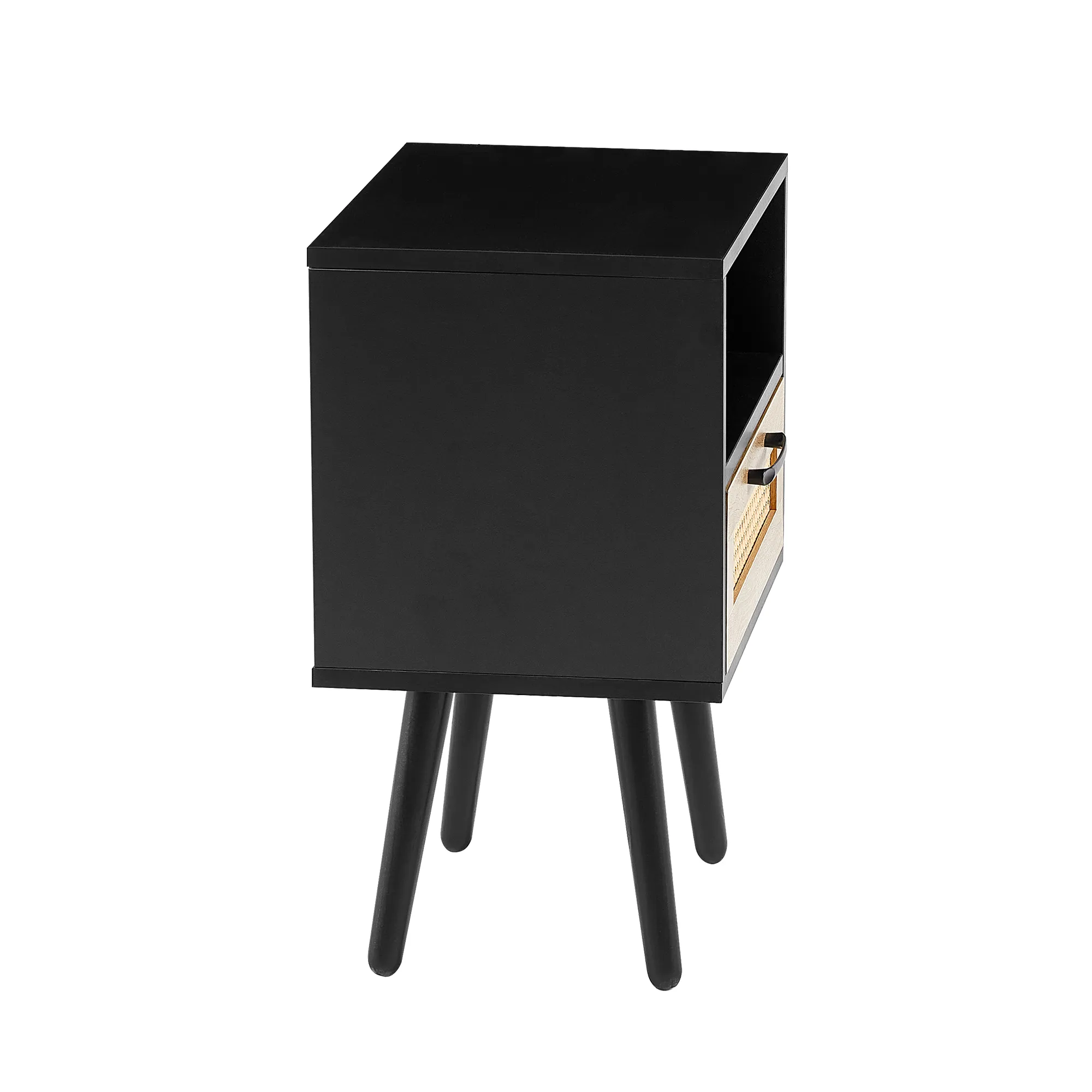 Modern Rattan Side Table with Storage Modern Rattan Side Table with Storage