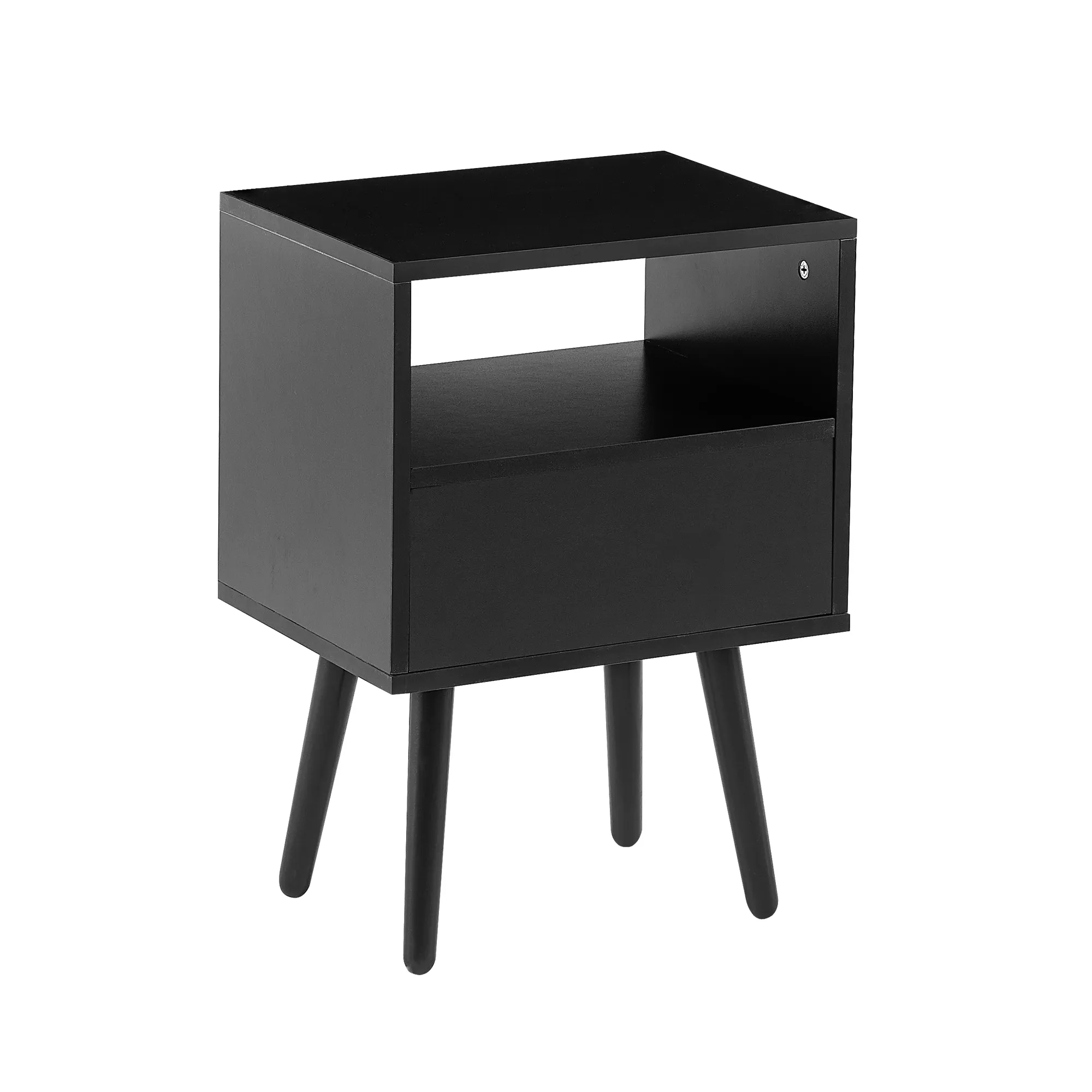 Modern Rattan Side Table with Storage Modern Rattan Side Table with Storage