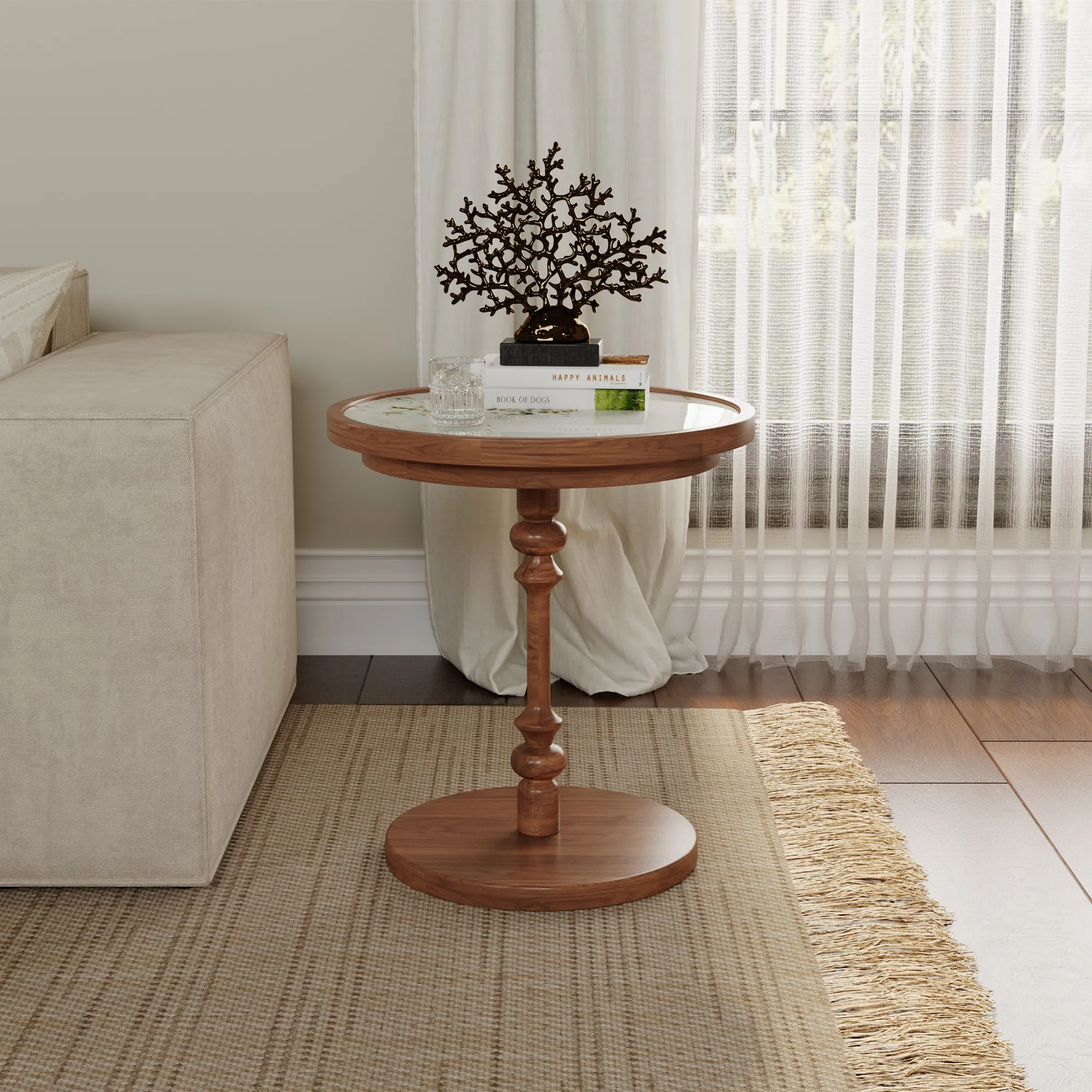 Mid-century Modern Round Side Tables