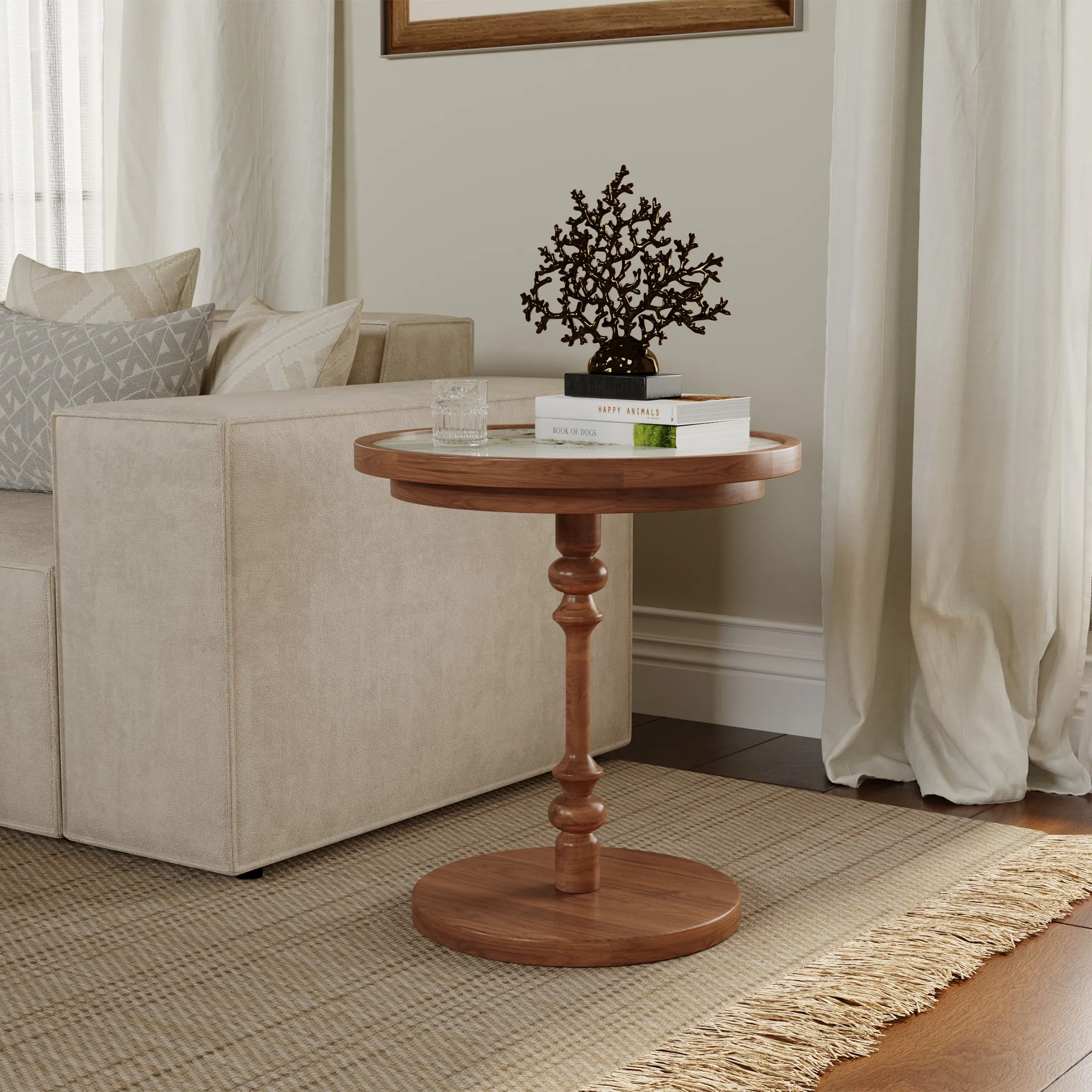 Mid-century Modern Round Side Tables