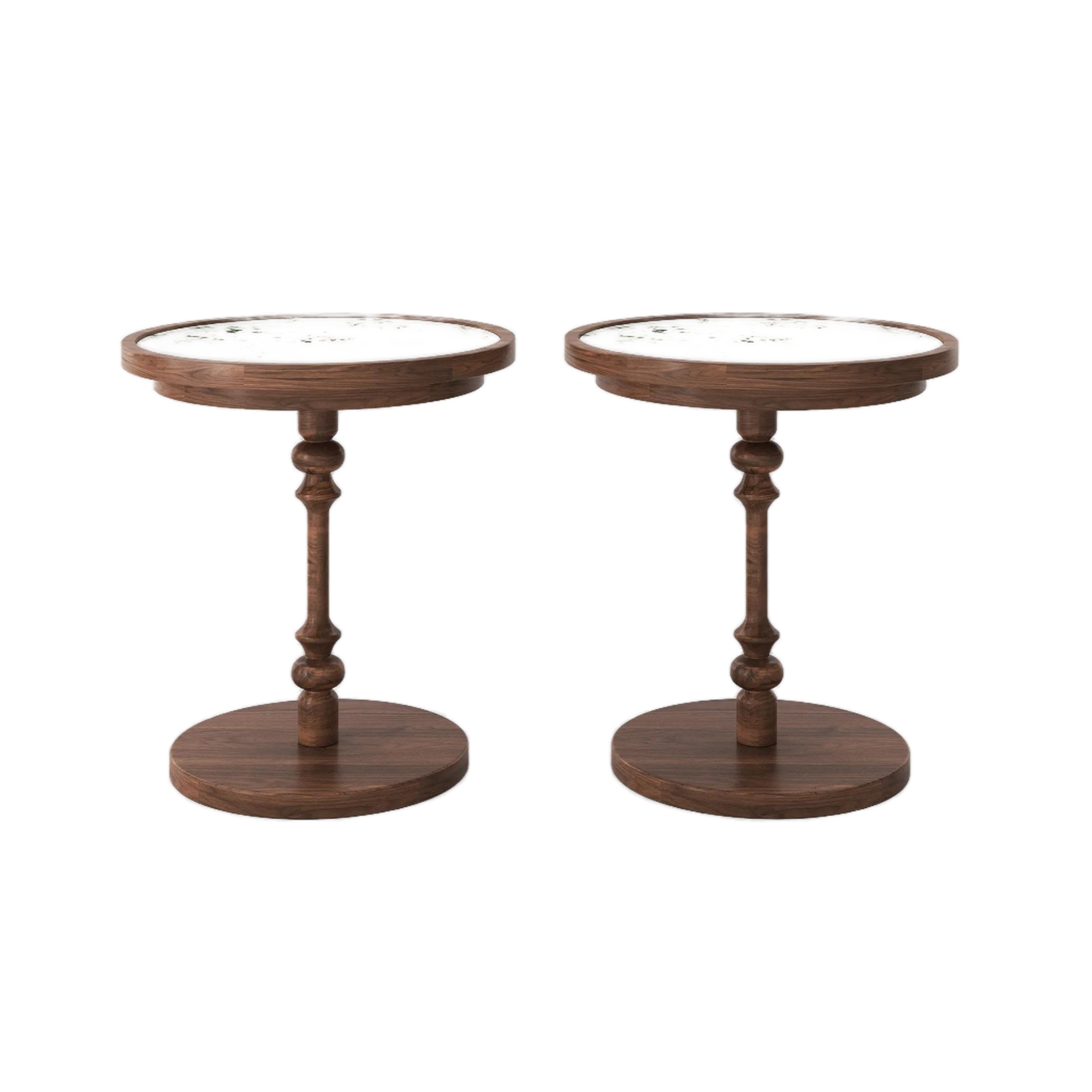 Mid-century Modern Round Side Tables