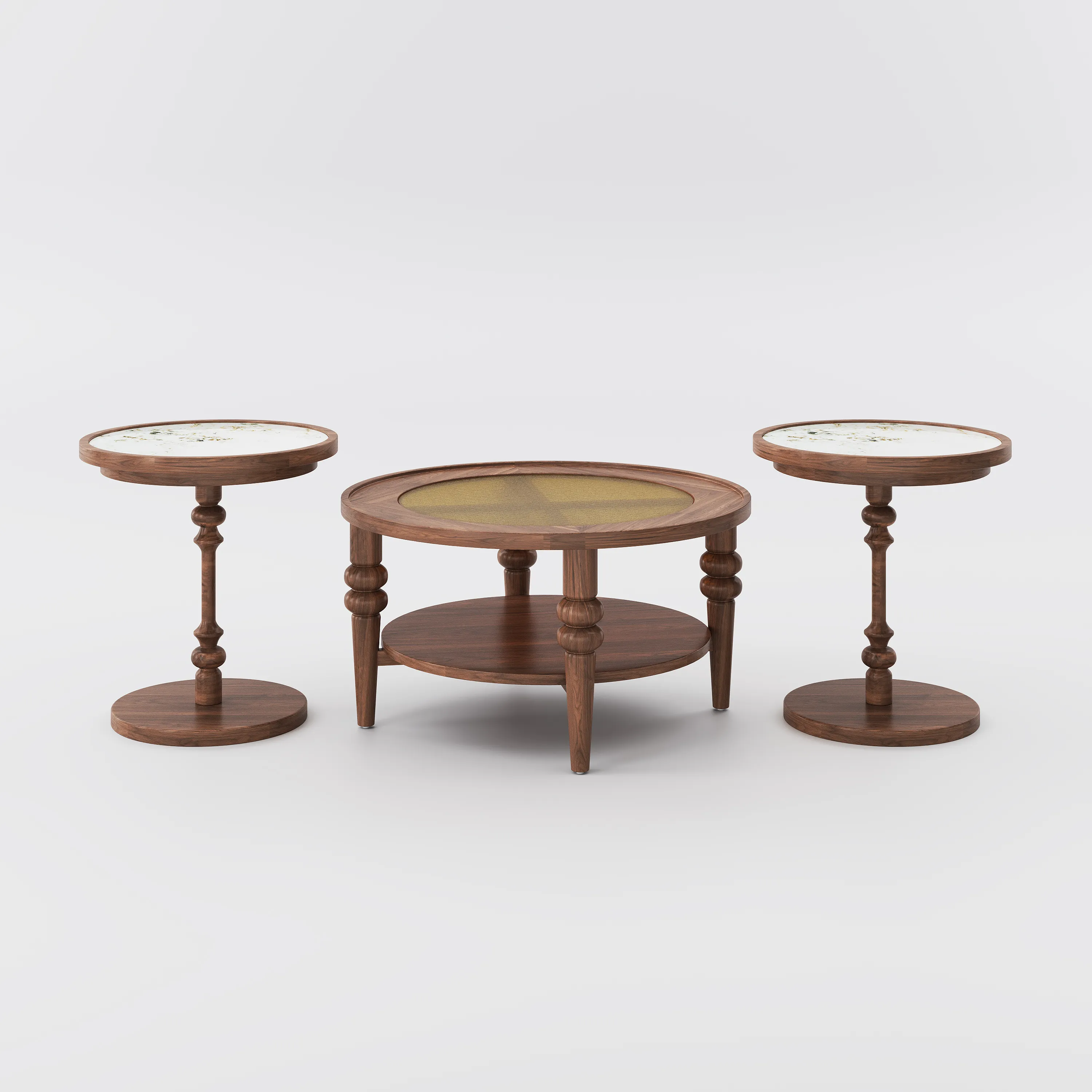 Mid-century Modern Round Side Tables