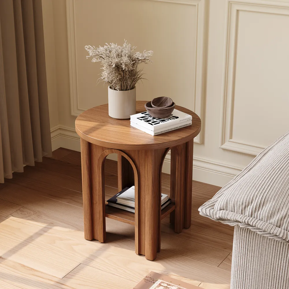 Mid-Century Walnut Side Table