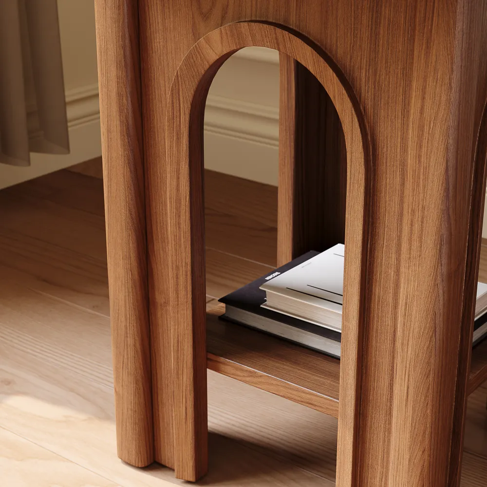 Mid-Century Walnut Side Table