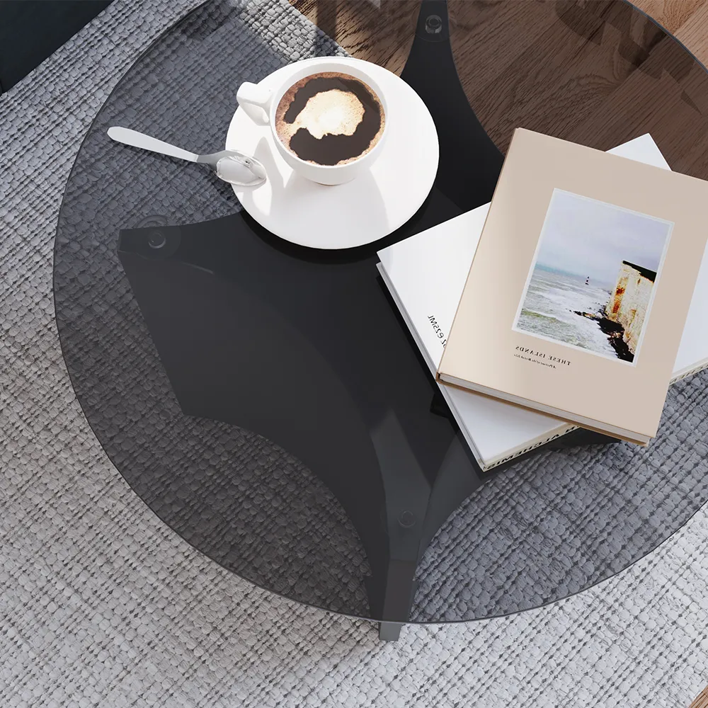 Modern Minimalist Gray Round Side Table Modern Minimalist Gray Round Side Table