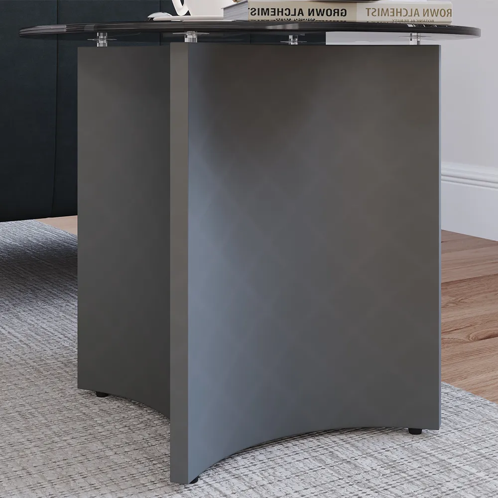 Modern Minimalist Gray Round Side Table Modern Minimalist Gray Round Side Table