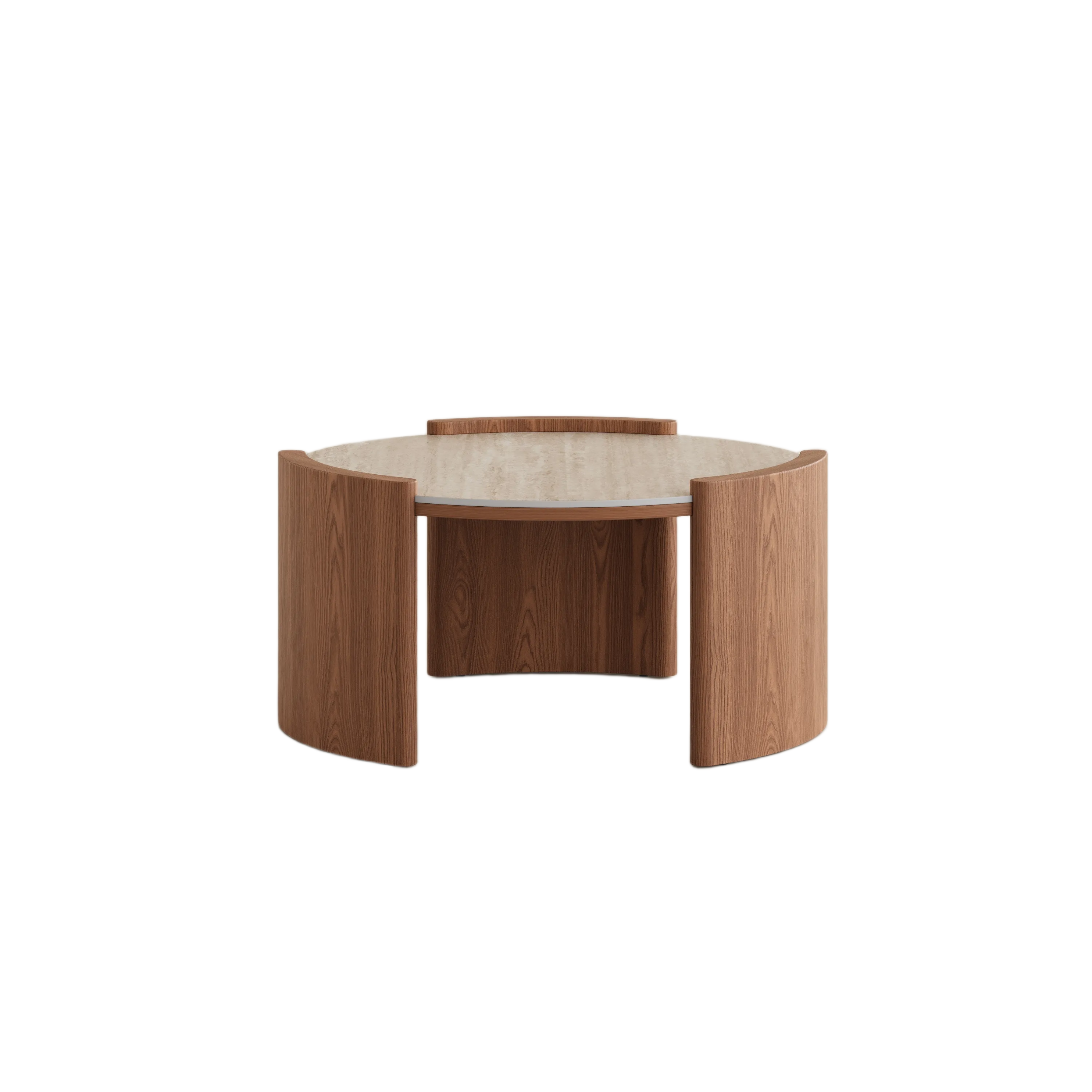 Round Matte Sintered Stone Coffee Table