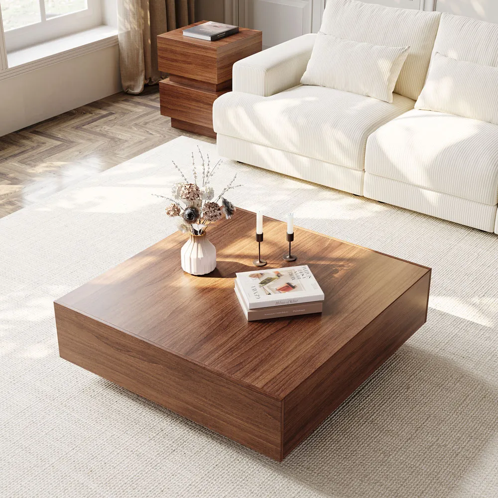 Square Wood Coffee Table with Storage Square Wood Coffee Table with Storage