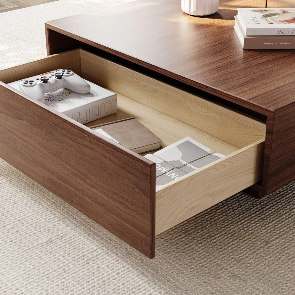 Square Wood Coffee Table with Storage Square Wood Coffee Table with Storage