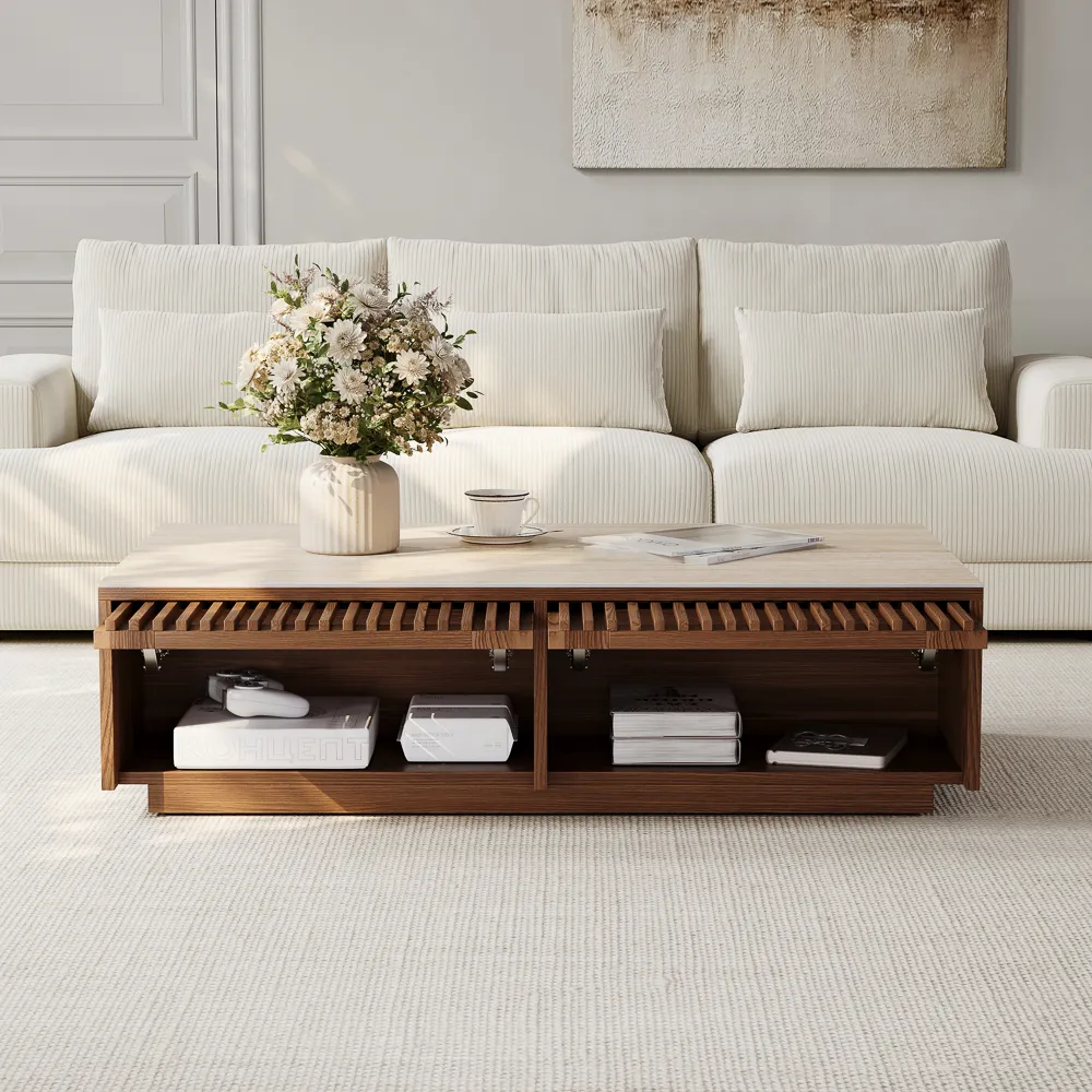 Rectangle Wood Coffee Table with Storage Rectangle Wood Coffee Table with Storage