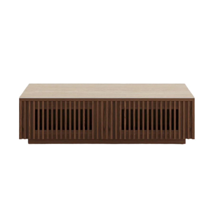Rectangle Wood Coffee Table with Storage