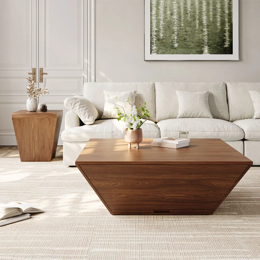 Square Wood Coffee Table with Storage Square Wood Coffee Table with Storage