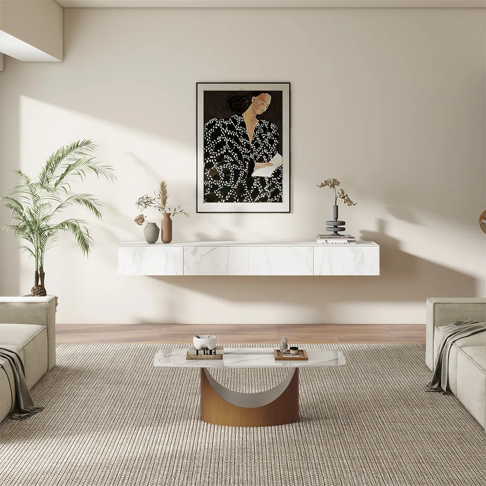 Sintered Stone Glossy Coffee Table Sintered Stone Glossy Coffee Table