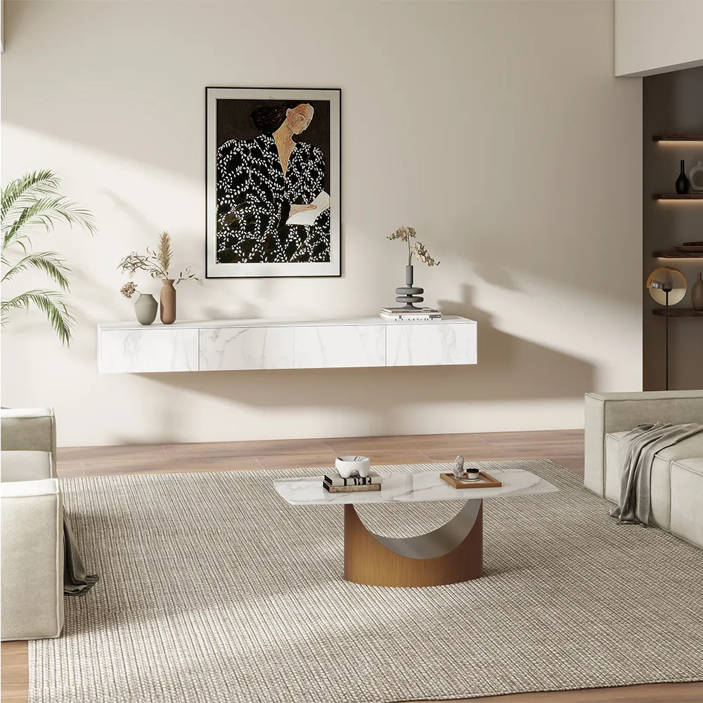 Sintered Stone Glossy Coffee Table Sintered Stone Glossy Coffee Table