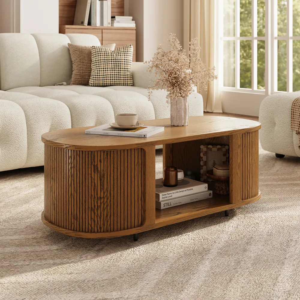  Mid-Century Modern Fluted Coffee Table