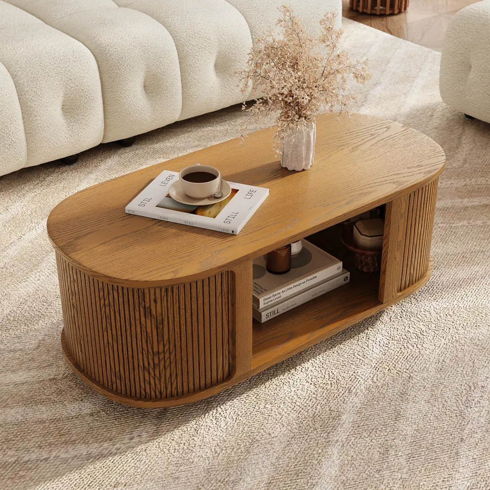  Mid-Century Modern Fluted Coffee Table