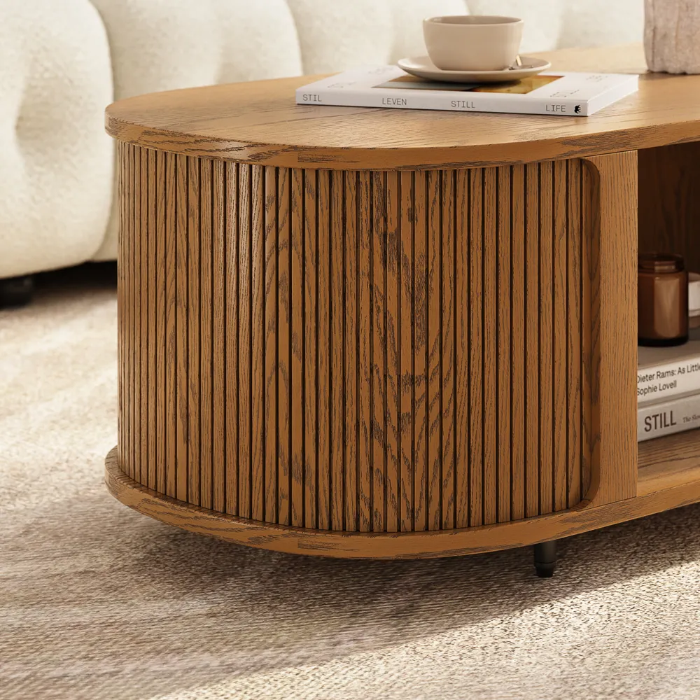  Mid-Century Modern Fluted Coffee Table