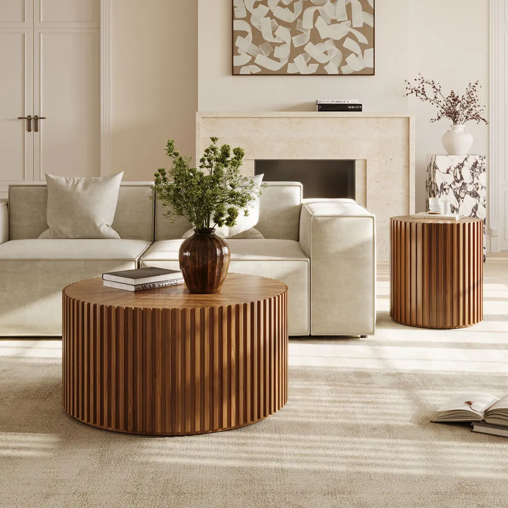 Fluted Round Coffee Table Fluted Round Coffee Table