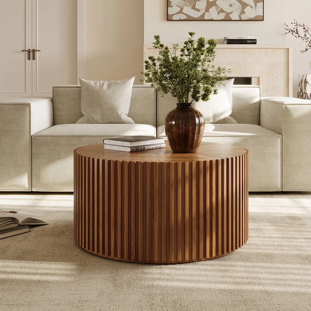 Fluted Round Coffee Table Fluted Round Coffee Table