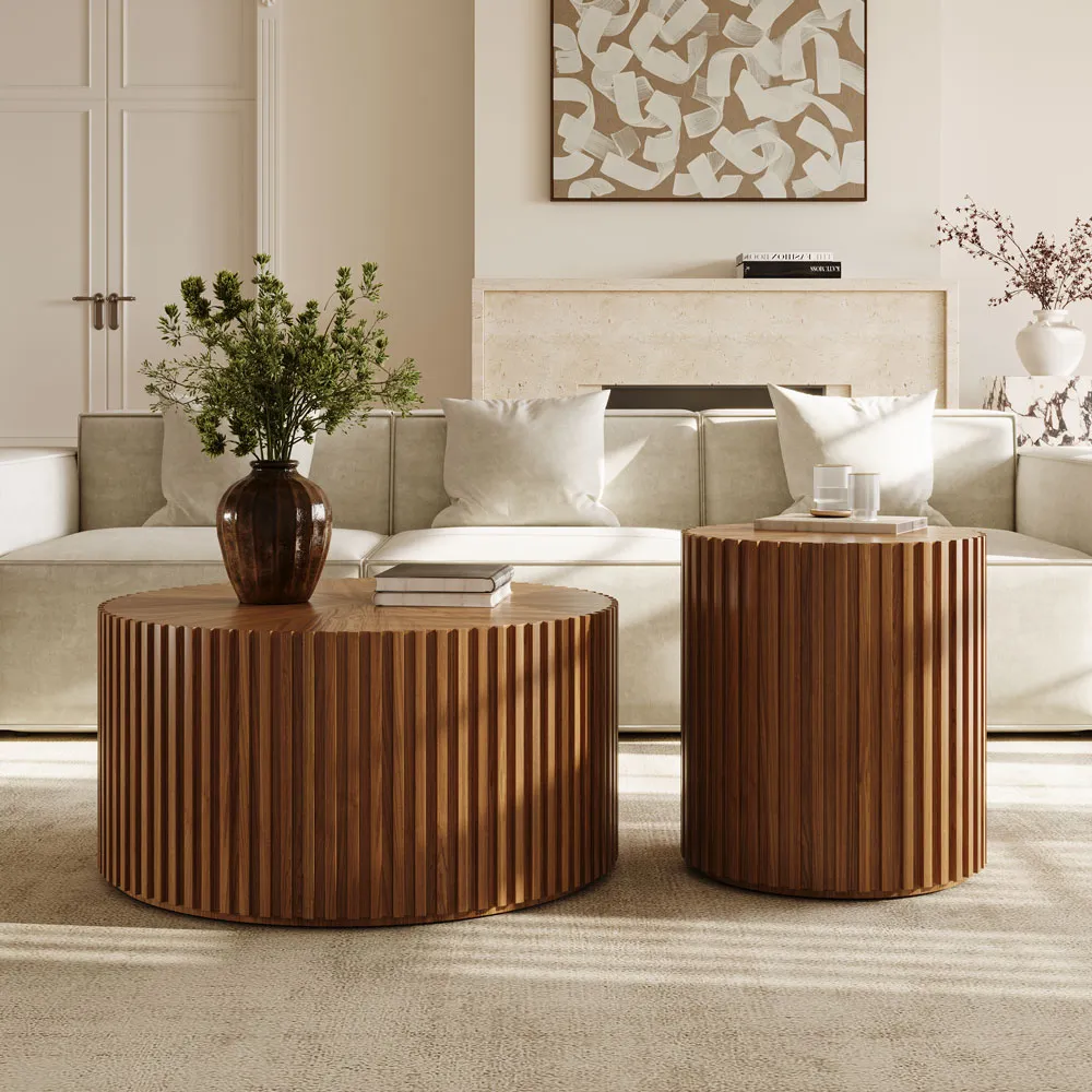 Fluted Round Coffee Table Fluted Round Coffee Table