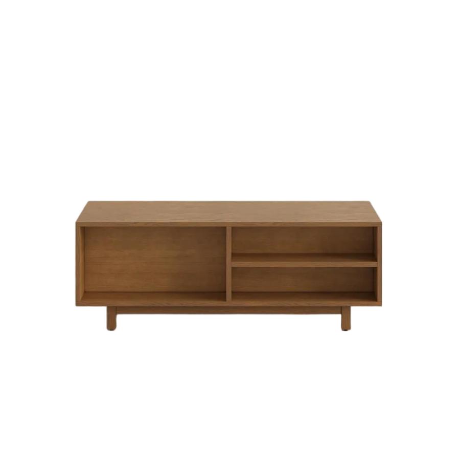 Vintage Waffle Coffee Table with Storage