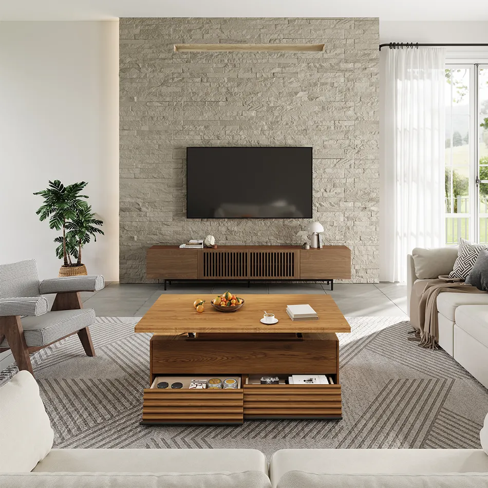 Lifting Top Rectangular Fluted Coffee Table Lifting Top Rectangular Fluted Coffee Table