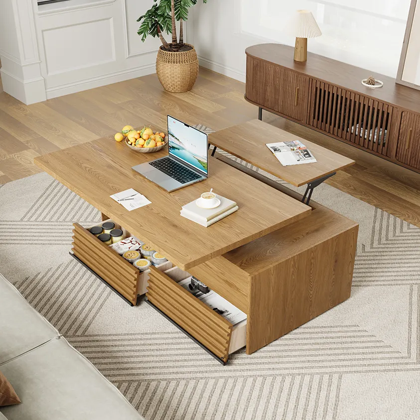 Lifting Top Rectangular Fluted Coffee Table Lifting Top Rectangular Fluted Coffee Table