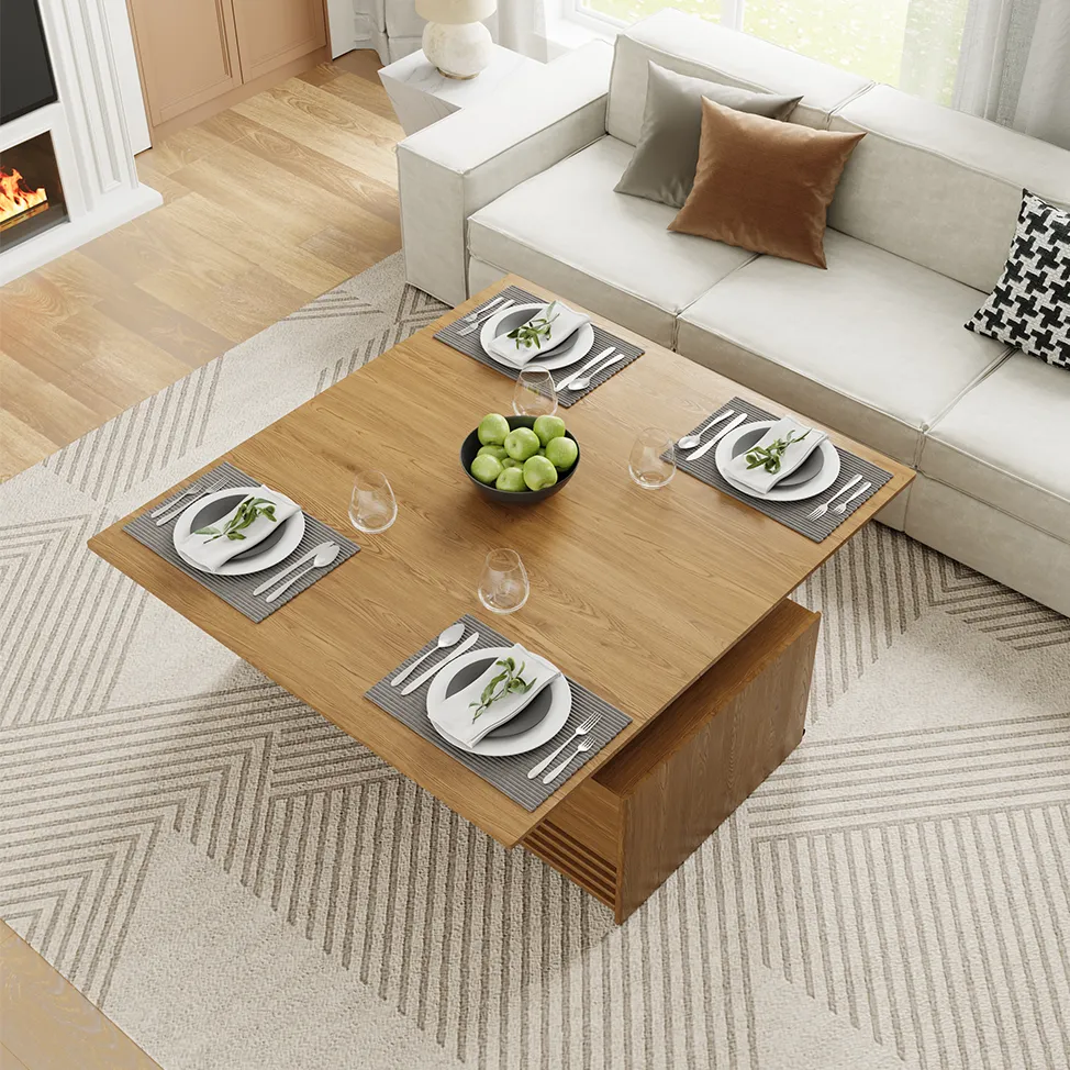 Lifting Top Rectangular Fluted Coffee Table Lifting Top Rectangular Fluted Coffee Table