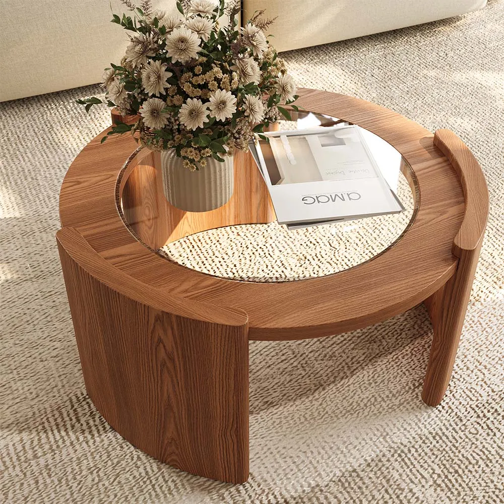 Wood and Glass Coffee Table Wood and Glass Coffee Table