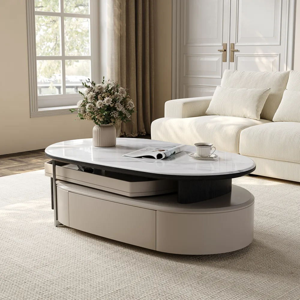 Extendable Modern Coffee Table with Storage