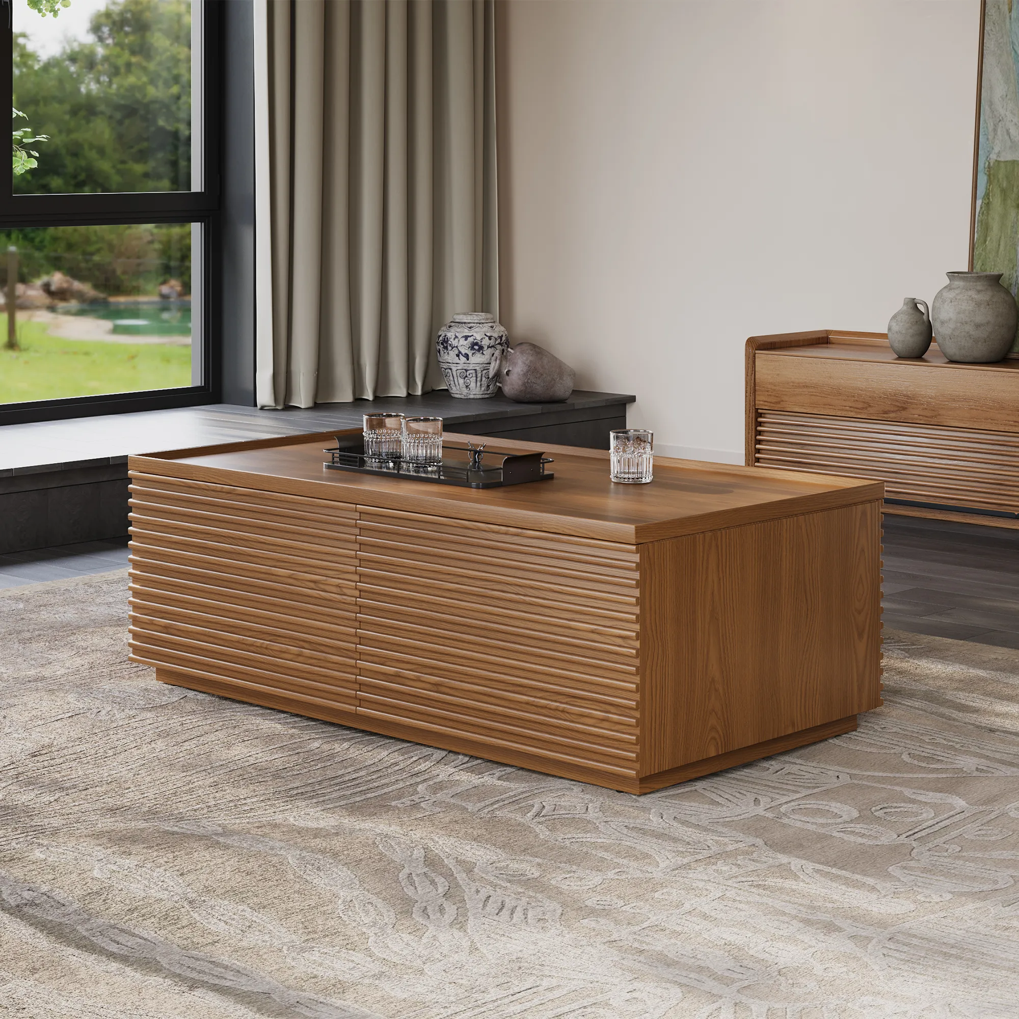 Fluted Rectangular Coffee Table Fluted Rectangular Coffee Table