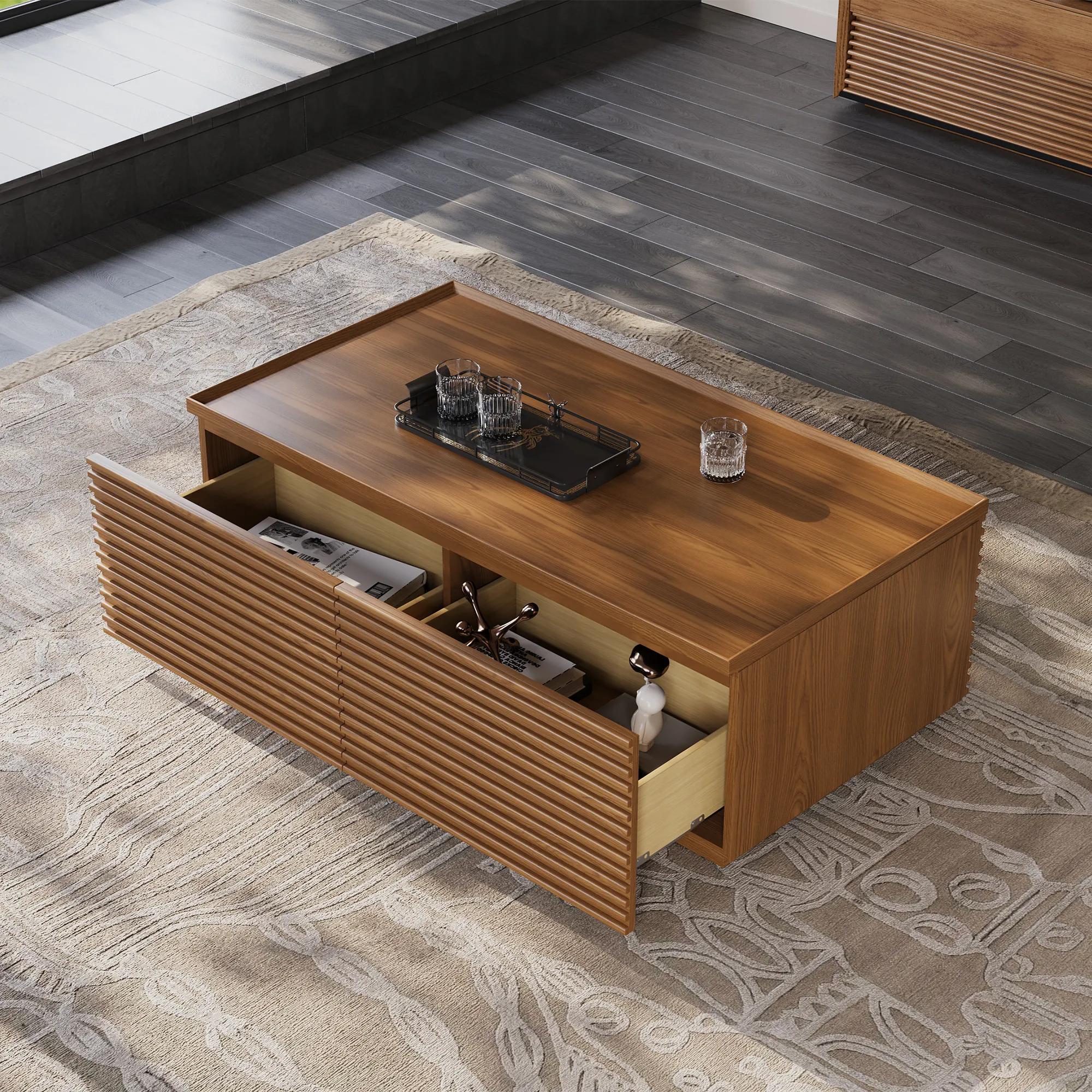 Fluted Rectangular Coffee Table Fluted Rectangular Coffee Table