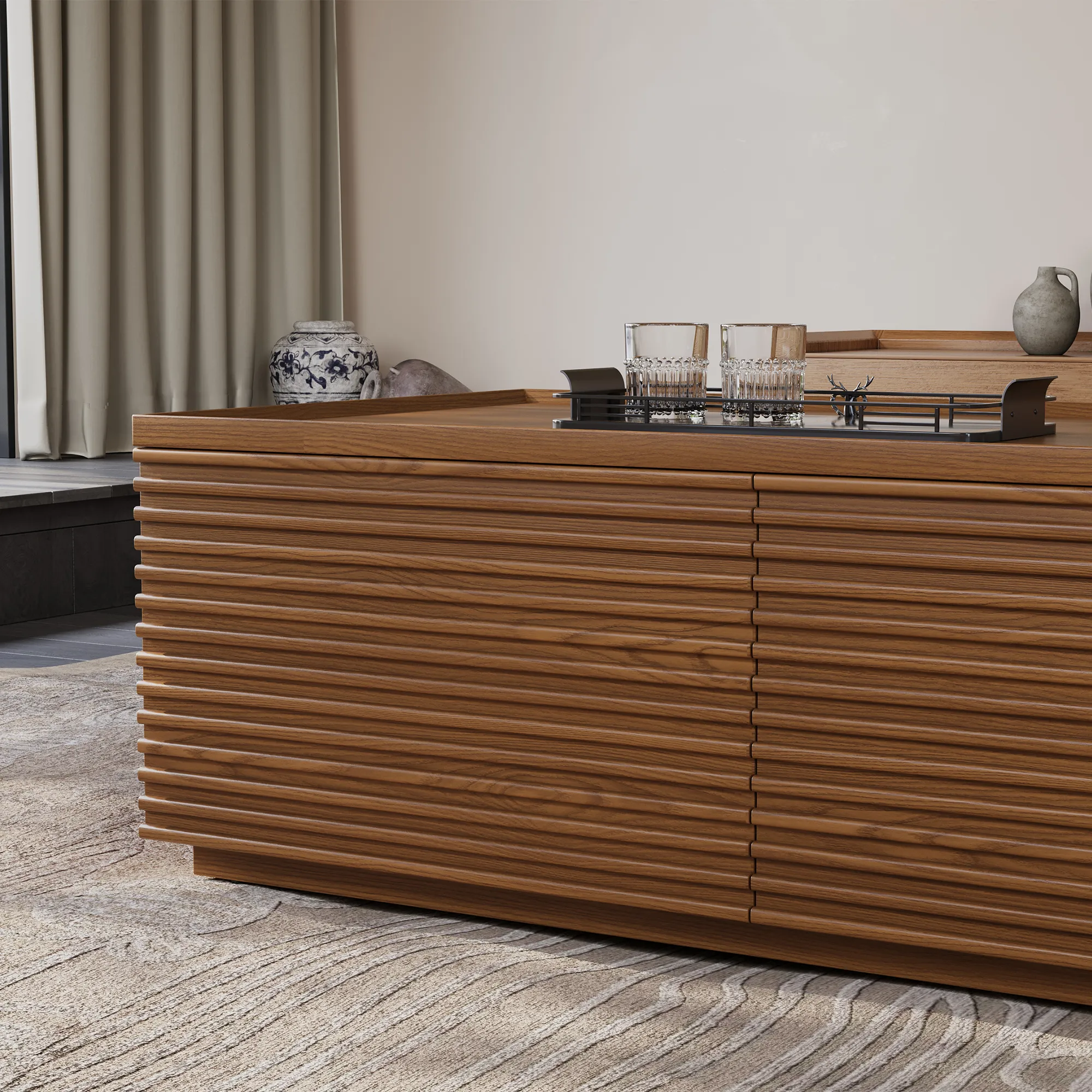 Fluted Rectangular Coffee Table Fluted Rectangular Coffee Table