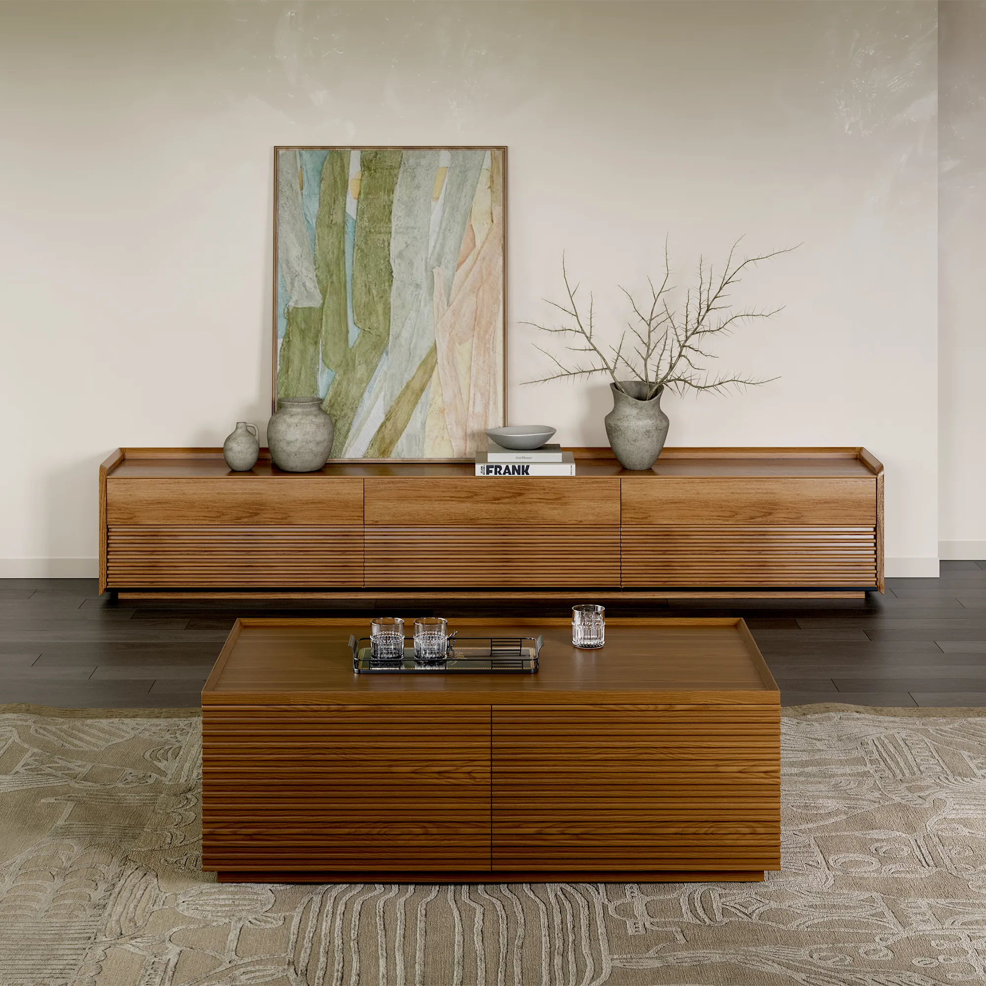 Fluted Rectangular Coffee Table Fluted Rectangular Coffee Table