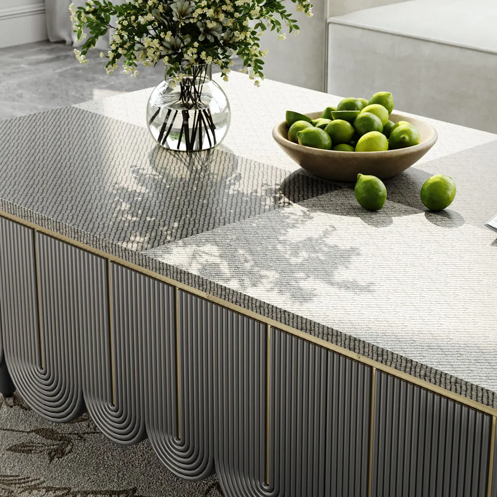 Modern Rectangle Coffee Table with Storage Drawers